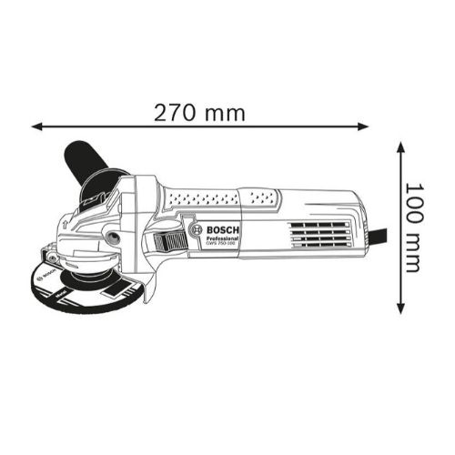 BOSCH GWS750-100 เครื่องเจียร 4นิ้ว 750W. งานหนัก #06013940K0