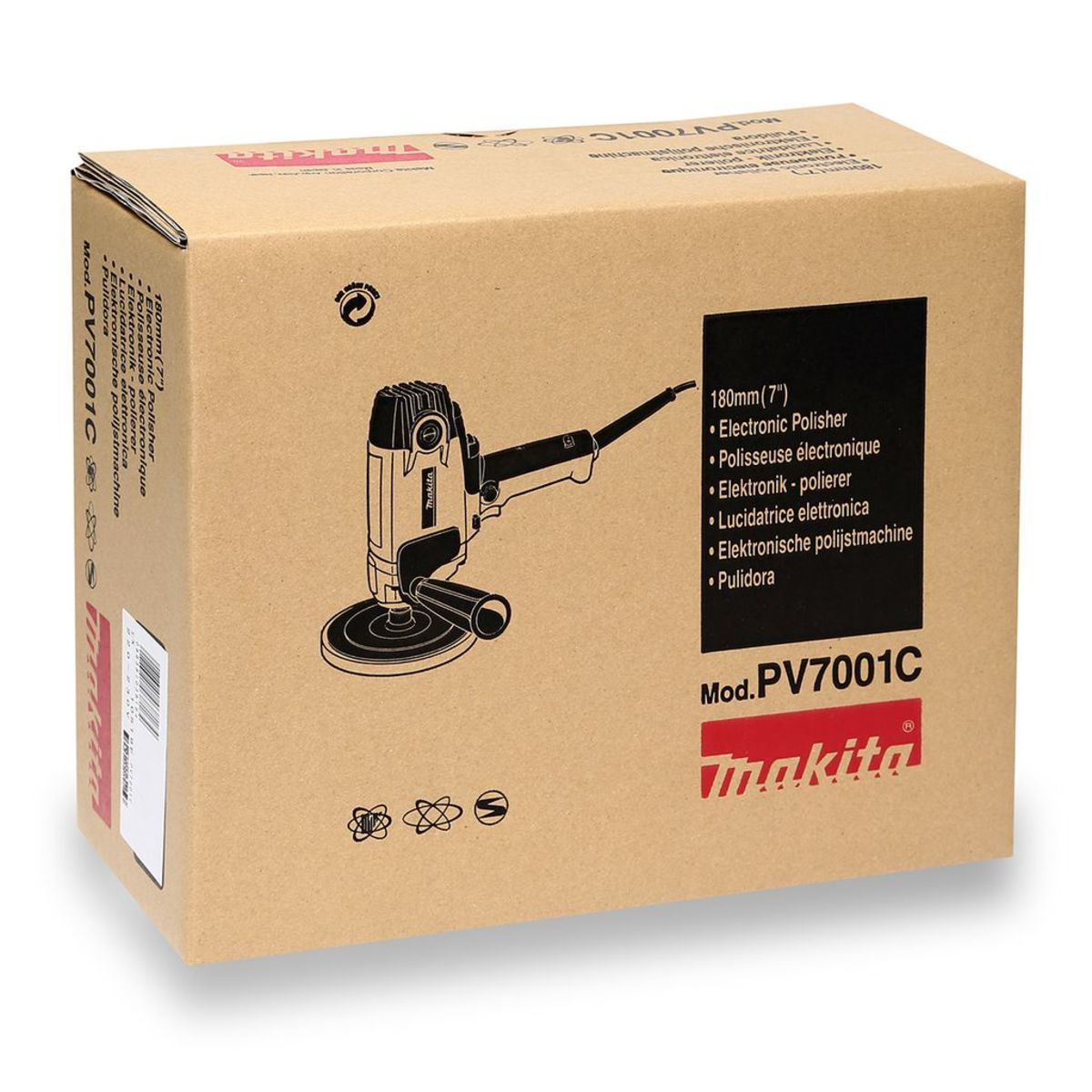 MAKITA เครื่องขัดเงา ขนาด 7 นิ้ว (180 มม.) กำลังไฟ 900 วัตต์ รุ่น PV-7001C ความเร็วรอบตัวเปล่า 600 - 2,000 รอบ/นาที ปรับความเร็วได้หลายระดับ (มากีต้า)