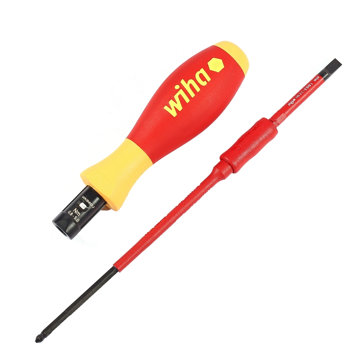 WIHA ชุดไขควงทอร์ค TorqueVario-S electric 0.8–5 Nm แบบผสม พร้อมกระเป๋าพับ(40674)