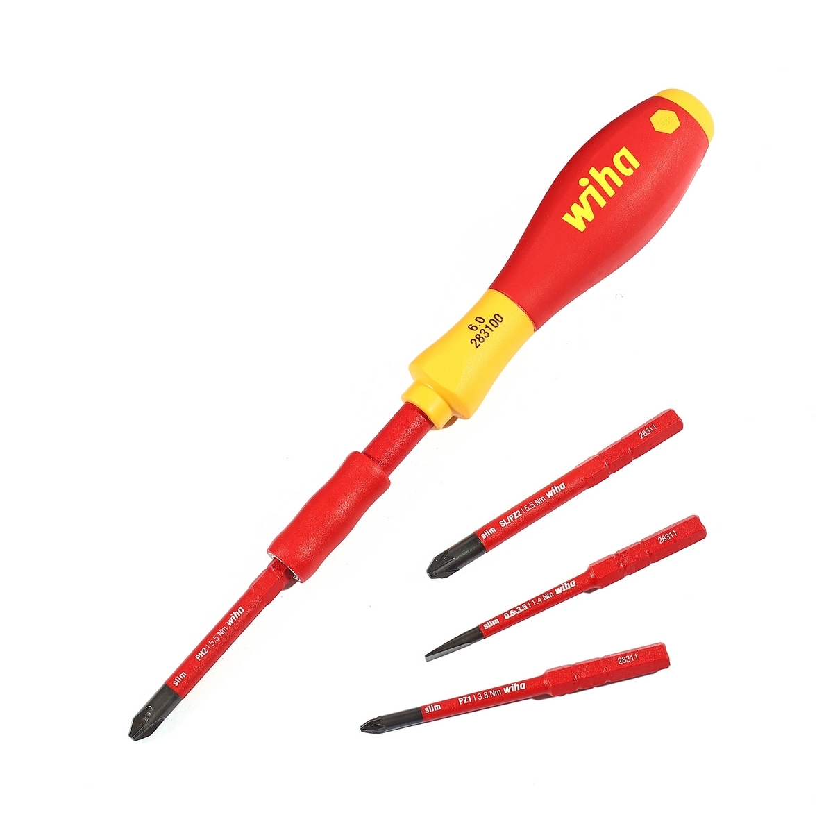 WIHA ชุดไขควงทอร์ค TorqueVario-S electric 0.8–5 Nm แบบผสม พร้อมกระเป๋าพับ(40674)