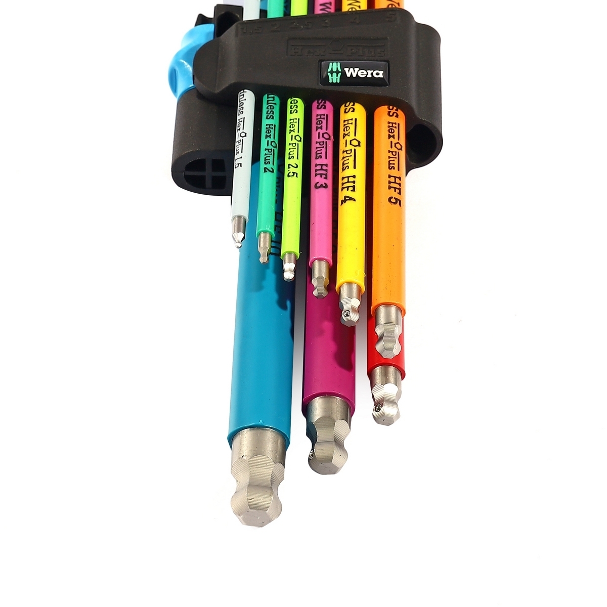 WERA ชุดประแจหกเหลี่ยม 3950/9 Hex-Plus Multicolour HF Stainless 1 รหัส 05022699001 (เวร่า)