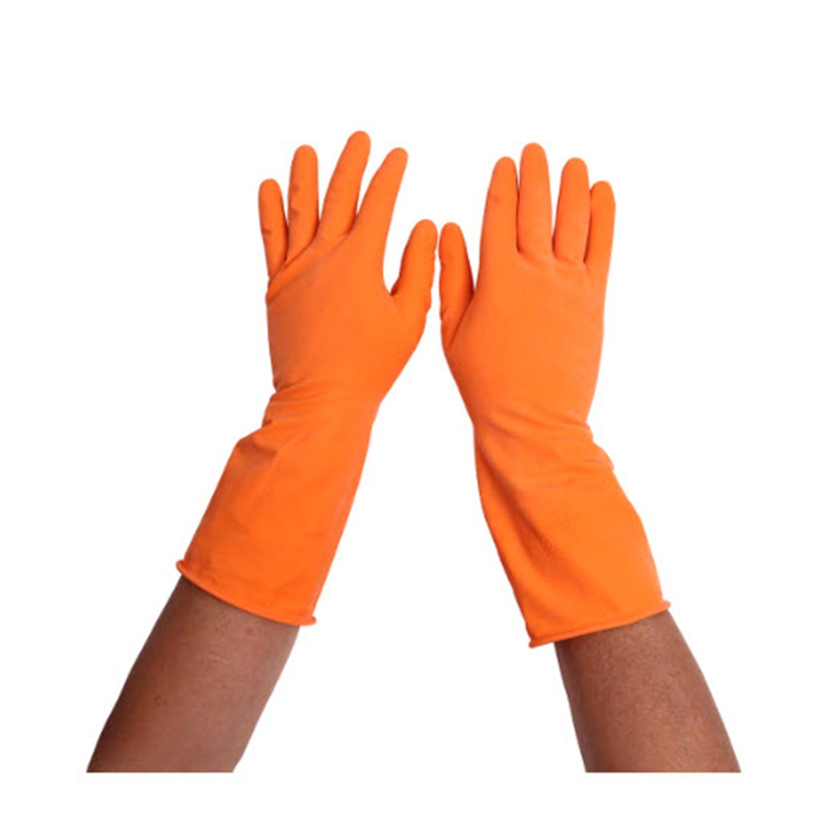 KRATING ถุงมือยางธรรมชาติ สีส้ม เล็ก S, M, L