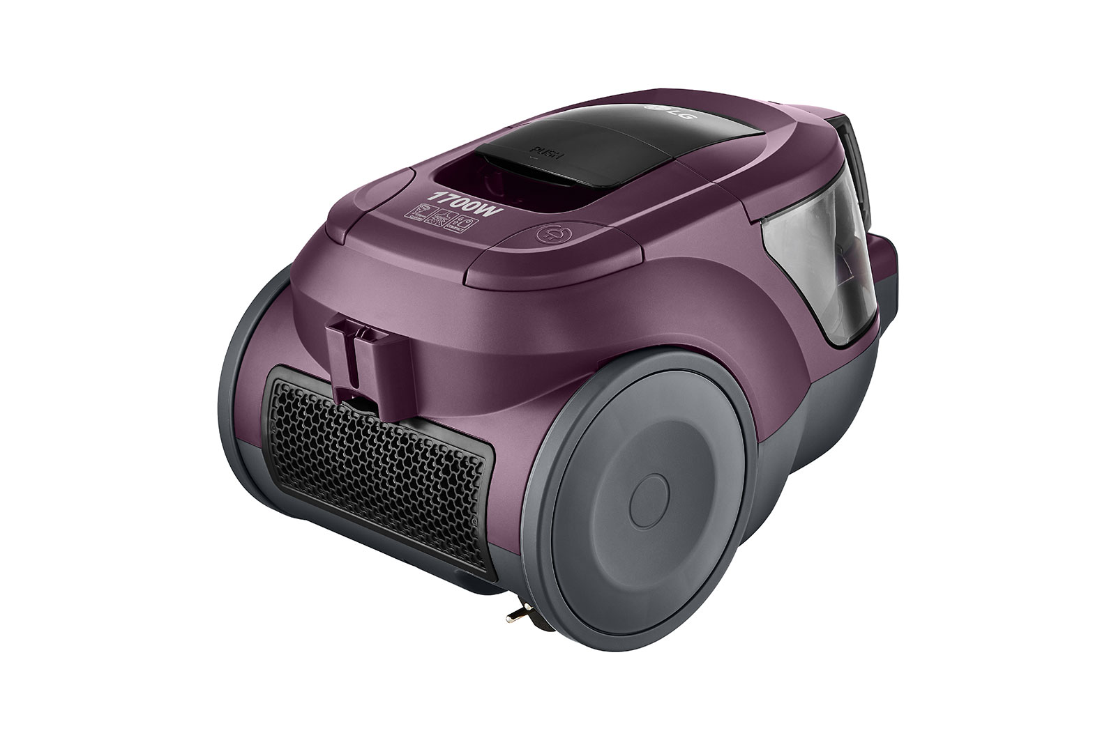 เครื่องดูดฝุ่น LG รุ่น VC5417GHT แบบถังเก็บฝุ่น สีไวน์ พร้อมหัวดูด