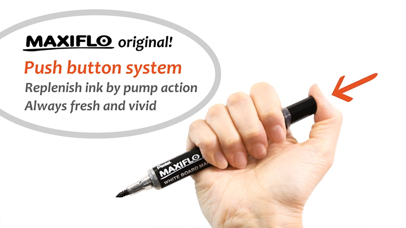 ปากกาไวท์บอร์ด MAXIFLO Flex-Feel Pentel