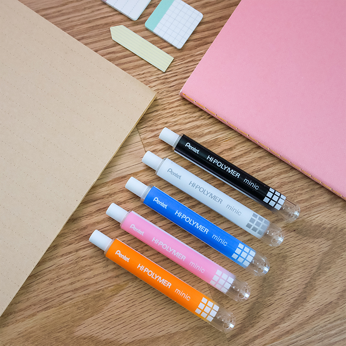 ยางลบแท่ง ทรงกลม ZE82  HI-POLYMER minic Pentel (Thailand)