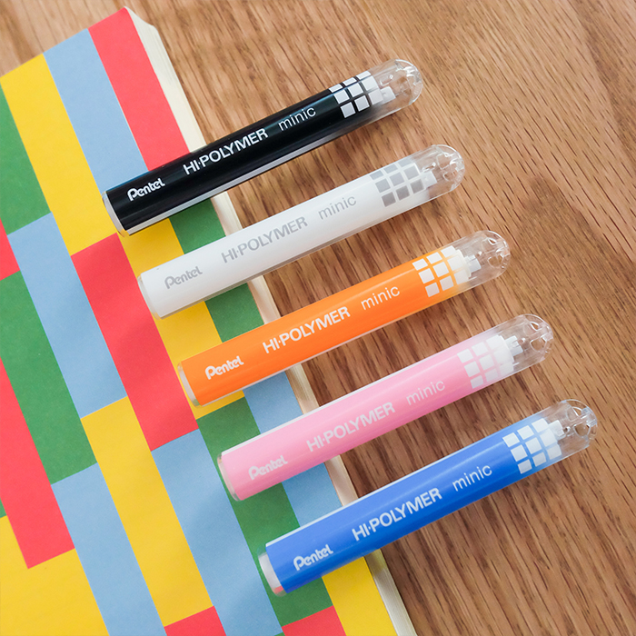 ยางลบแท่ง ทรงกลม ZE82  HI-POLYMER minic Pentel (Thailand)