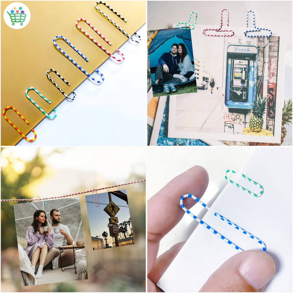 คลิปหนีบกระดาษ 300 ชิ้นในกล่อง สามารถเลือกสีได้หลากหลาย คลิปหนีบกระดาษโลหะ การจัดระเบียบเอกสาร คลิปหนีบกระดาษโลหะ