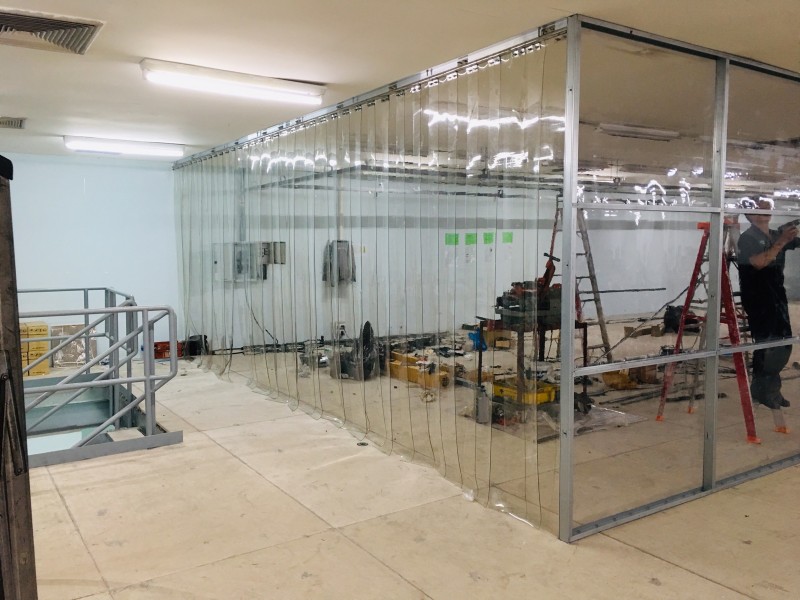 ม่านริ้วพลาสติกใสแผ่นเรียบ 30 cm หนา 3 mm