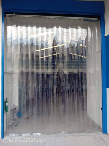 ม่านริ้วพลาสติกใสแผ่นเรียบ 30 cm หนา 3 mm