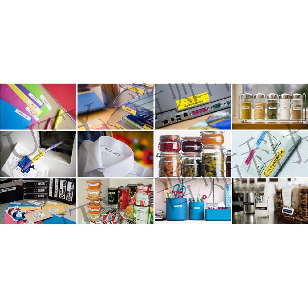 เทปพิมพ์อักษร ไดโม Dymo Letratag สำหรับเครื่อง DYMO LT-100T, LT-100H ( มีเทป 6 สี )