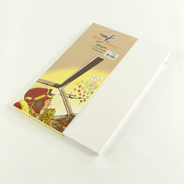 กระดาษการ์ดแข็ง A4 200g Flying 50p No.1 Snow