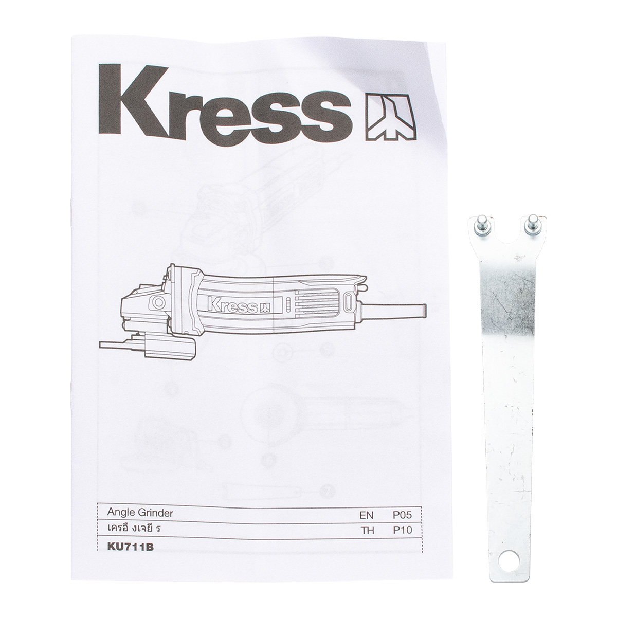 เครื่องเจียรไฟฟ้า 1,100 วัตต์ 100 มม. (4 นิ้ว) สวิตช์ท้าย ยี่ห้อ KRESS (เครส) รุ่น KU711B