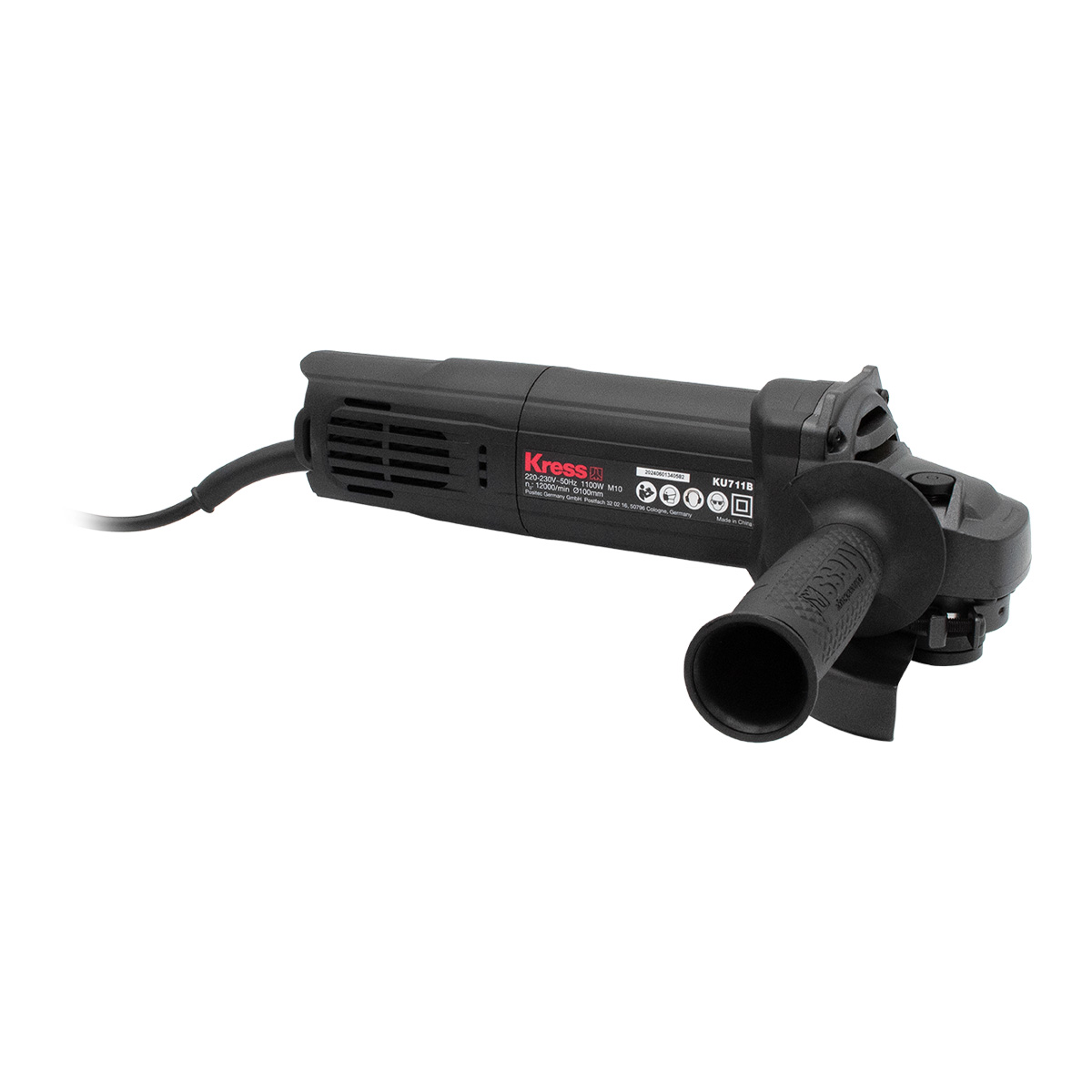 เครื่องเจียรไฟฟ้า 1,100 วัตต์ 100 มม. (4 นิ้ว) สวิตช์ท้าย ยี่ห้อ KRESS (เครส) รุ่น KU711B