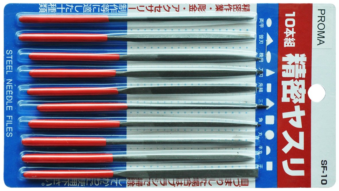 ตะไบช่างทอง10ตัวชุดด้ามหุ้มยาง PROMA