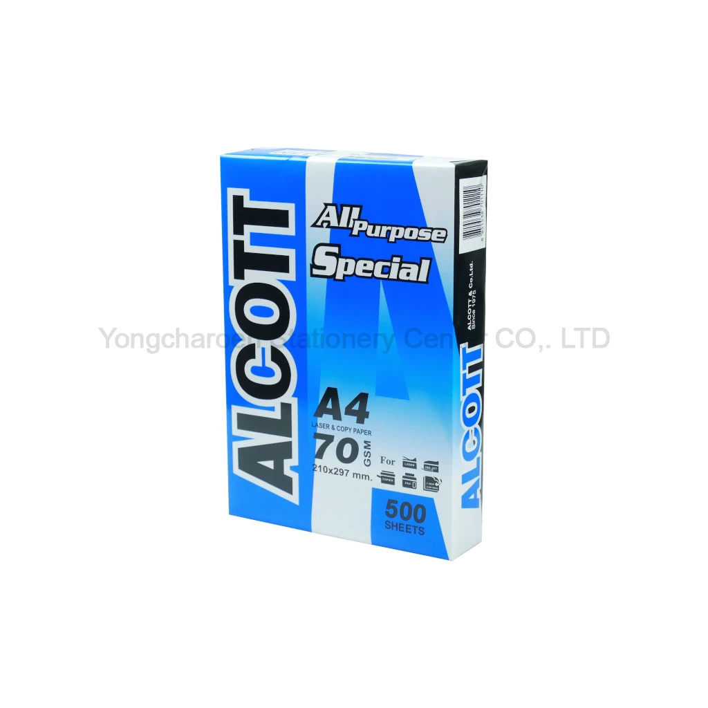 ALCOTT กระดาษถ่ายเอกสาร A4 70G ฟ้า (แพ็ค500ใบ)