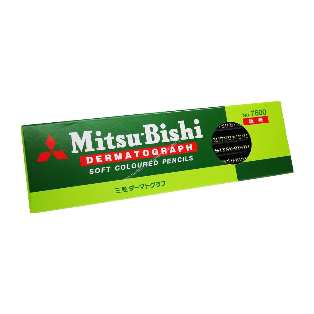 Mitsu-Bishi ดินสอเขียนกระจก สีดำ No.7600 (แพ็ค12แท่ง)