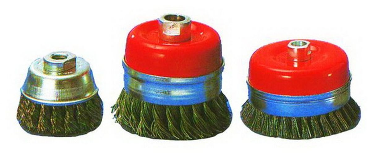 TCB-3 แปรงรูปถ้วยถักเปีย ขนาด 3นิ้ว X M14 X 2.0 , ขนาด 4นิ้ว X M14 X 2.0