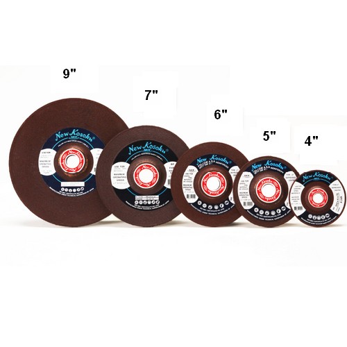 NKK แผ่นขัดเหล็กสีแดง 4นิ้วx4x16x2F {A24R] (200แผ่น/ลัง)(25แผ่น/กล่อง)