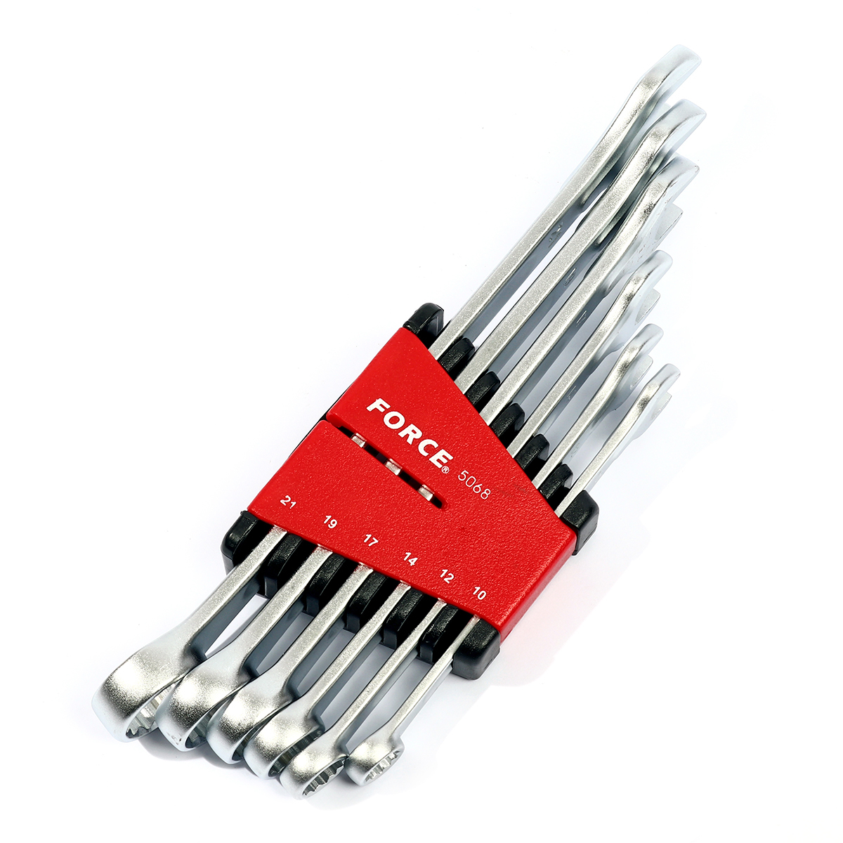 ชุดประแจแหวนข้างปากตาย 6 ชิ้น ฟอร์ซ (FORCE)  เบอร์ 10, 12, 14, 17, 19, 21 มม.