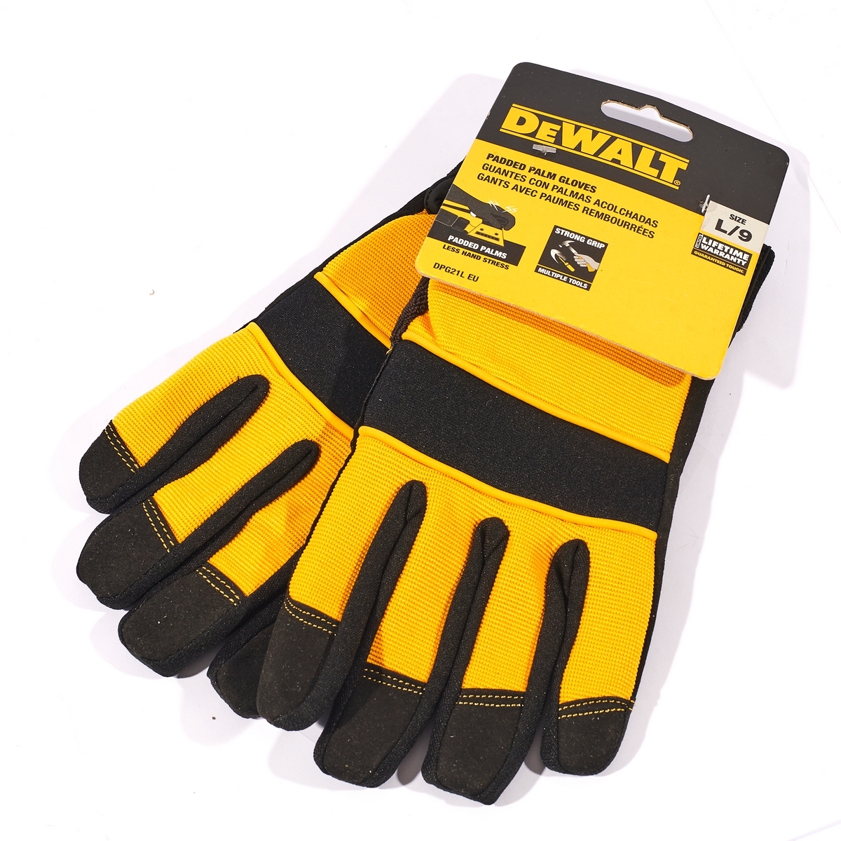 DEWALT ถุงมือเซพตี้ Heavy Duty ไซส์ M , L รุ่น DPG21M , DPG21L เสริมด้วย ToughGrip ช่วยเพิ่มความทนทาน (ดีวอลท์)