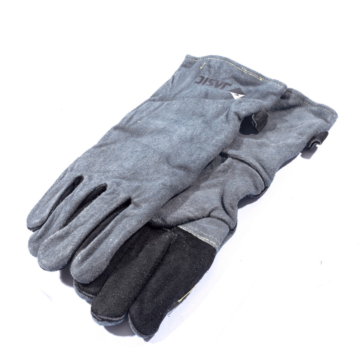 JASIC ถุงมือเชื่อม สีเทา ใช้สำหรับป้องกันสะเก็ดไฟในขณะเชื่อมเพื่อความปลอดภัย (เจสิค)