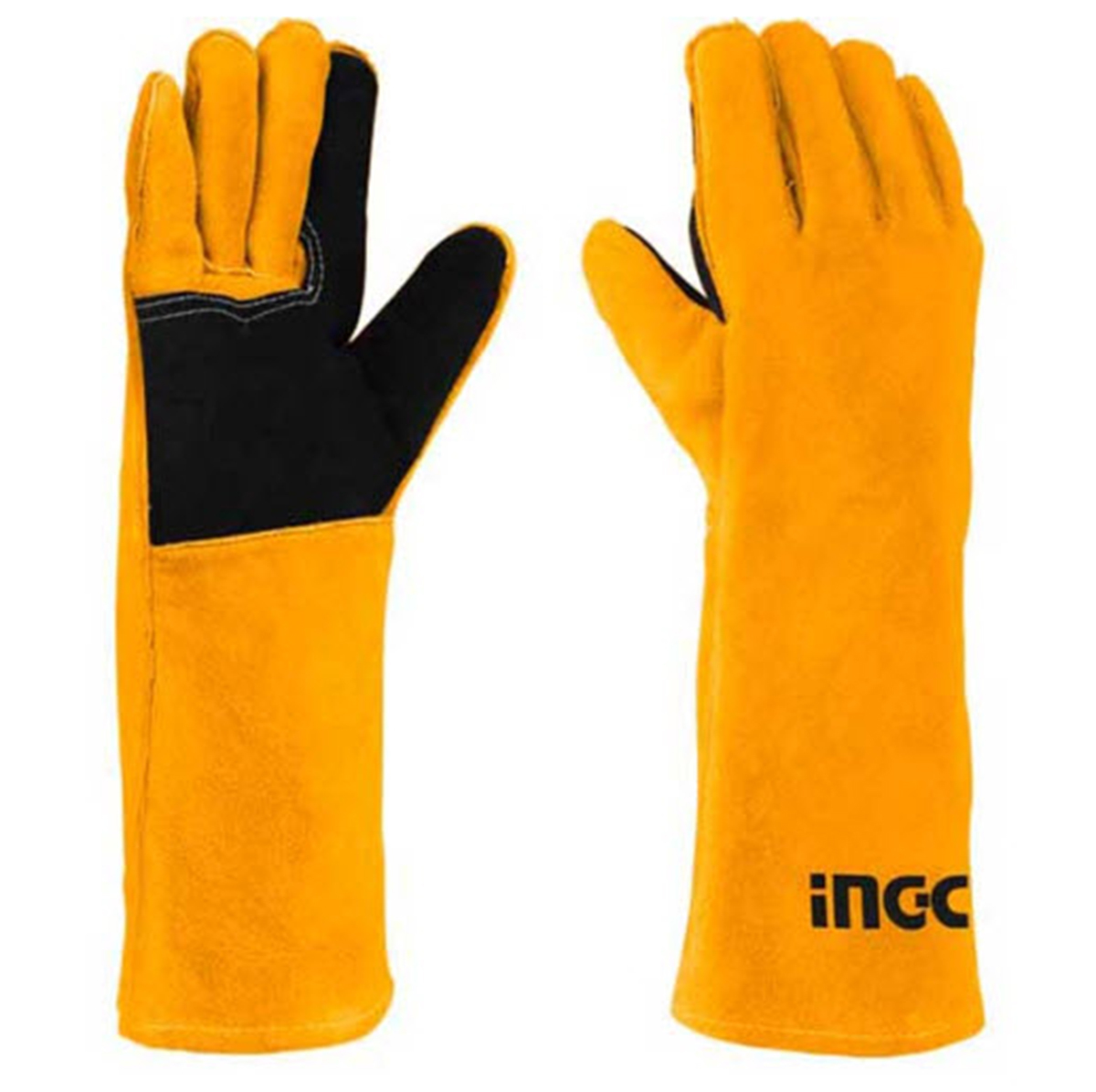 INGCO ถุงมือหนังช่างเชื่อม ความยาว 16 นิ้ว รุ่น HGVW02 เหมาะสำหรับงานเชื่อมเหล็ก (อิงโก้)