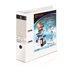 ตราช้างแฟ้มสันกว้าง 120V/F ขาว, เขียวมะนาว, น้ำเงิน, ม่วง, ส้ม, ชมพู, ดำ