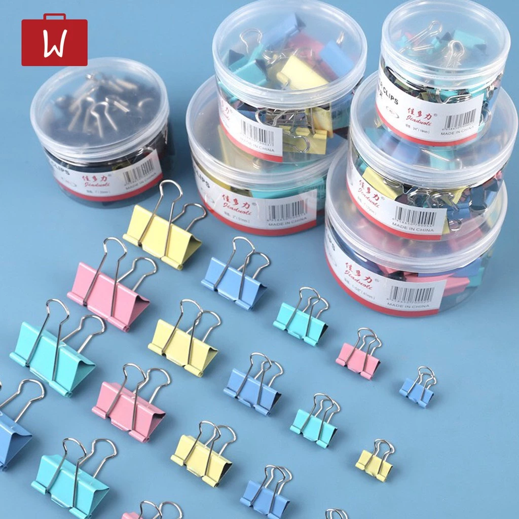 คลิปหนีบกระดาษ 15/19/25/32/41/51mm คลิปดำ คลิปสี ตัวหนีบกระดาษ ที่หนีบกระดาษ Black binder clip paper clips