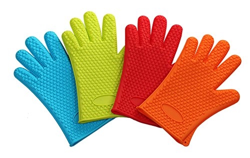 ถุงมือกันความร้อน ซิลิโคน แบบใส่ 5 นิ้ว ยาว 26 ซม.