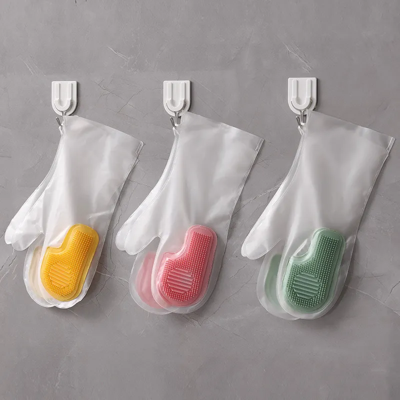 ถุงมือล้างจานซิลิโคน ถุงมือสําหรับครัวเรือน, ห้องน้ํา สัตว์เลี้ยง ล้างรถ
